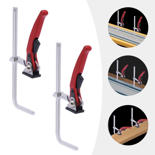 Unbranded 2 x 200x60mm Saw Guide Rail Ratchet Clamps Track