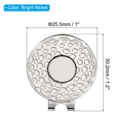 PATIKIL Magnetic Golf Ball Marker Holder, 3 Pack Metal Golf Hat Clips for Women Men Golfer Plants Caps Visor Belt, Bright Nickel