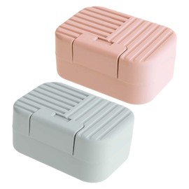2 Pack Bar Soap Holder Plastic Portable Travel Soap Case Shatterproof Soaps Holder Leakproof Toiletry Container for Bathroom Organization Travel Camping Gym Hiking Outdoor
