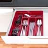 Glad Bandeja organizadora de cubiertos de plástico, soporte para cubiertos