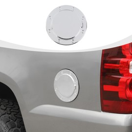 RAZPOY Chrome Fuel Filler Door Gas Tank Cap Cover Trim Compatible with Chevy Silverado/Suburban/Tahoe/GMC-Yukon/GMC-Sierra/Avalanche 1999-2006
