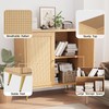 Shintenchi Rattan Buffet Cabinet with Storage, Sideboard Buffet Cabinet with