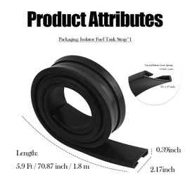 Fuel Tank Straps Isolators with 2.17" OD,EPDM Fuel Tank Strap Separator for Avoiding Metal Strap from Scratching Oil Tanks & Fixation,5.9Ft Semi Truck Accessories Fuels Tanks Isolator