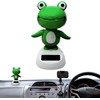Jizlan Green Solar Bobblehead - Long-Lasting Frog Bobble Dancer Toy,