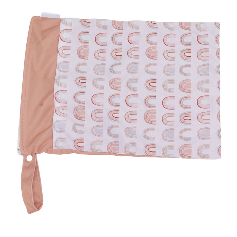 2pcs Hanging Diaper Bag Waterproof Double Pockets Zipper Closure Baby