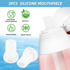 Bottle Filter Mouthpiece Replacement for Brita Water Bottle,3 Pcs Silicone Mouthpiece and 6 Pcs Filter Cartridges,Premium Silicone Bite Valve Replacement Parts Compatible with Brita Filters Bottles