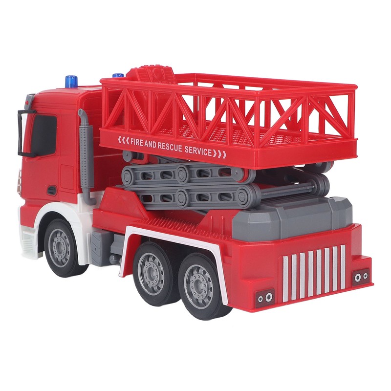 RC Remote Control Fire Truck Lift Toy Rechargeable Fire Lift