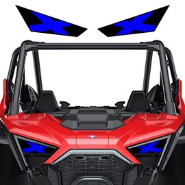 AMR Racing UTV SXS - calcomanía calcomanía para faros delanteros compatible con Polaris RZR Pro XP 20-23 - Luces de color azul