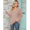 IECCP Women's Jumpers V Neck Long Sleeve Tops Women Solid