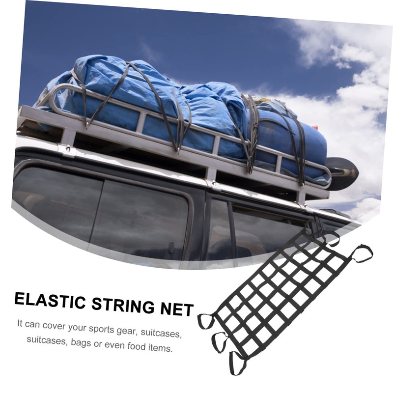 GRIRIW 1Pc Car Roof Cargo Net Durable Elastic Storage Net