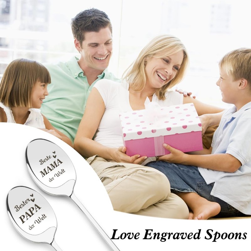 Spoon with Engraving Gift for Parents, Gift Ideas Parents, Mum