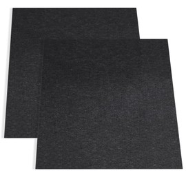 Cheardia 2 Pc Garage Floor Mat, 36 x 29 Inches Oil Spill Mat Under Car, Reusable Rubber Mat, Black