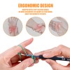 Ergonomic Crochet Hook Set, Blue Handle Crochet Knitting Needles Kit