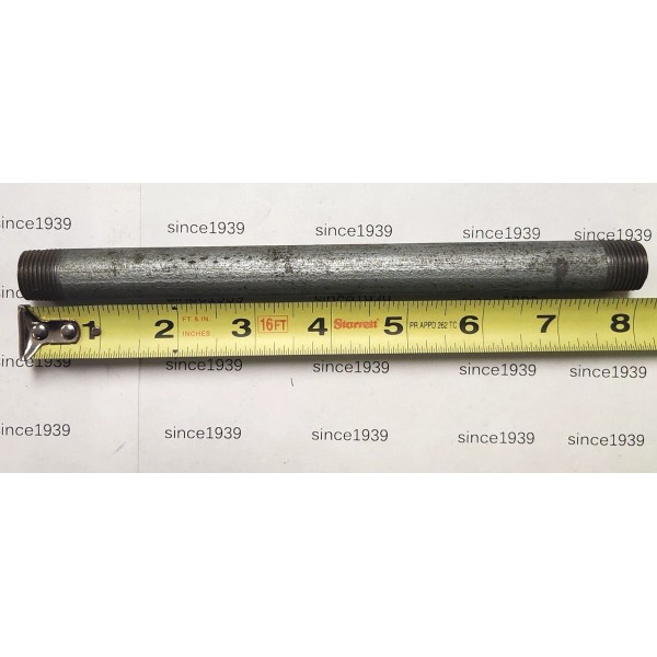 Unbranded 3/8" x 8" Galvanized Nipple Schedule 40