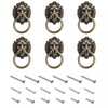 sourcing map 6Pcs Lion Head Pulls Knob 1.57" x 2.68"