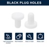 uxcell 32 Pieces White Rubber Stopper, 3.3mm Plug Holes for