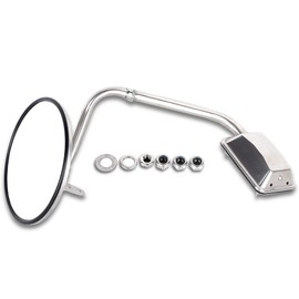 FINDAUTO Truck Hood Mirror Fit For For Freightliner For Kenworth For Peterbilt Stainless Steel 8 Round Mirror with Chrome Housing A PC Stainless 8 round Mirror(Left or Right Side)