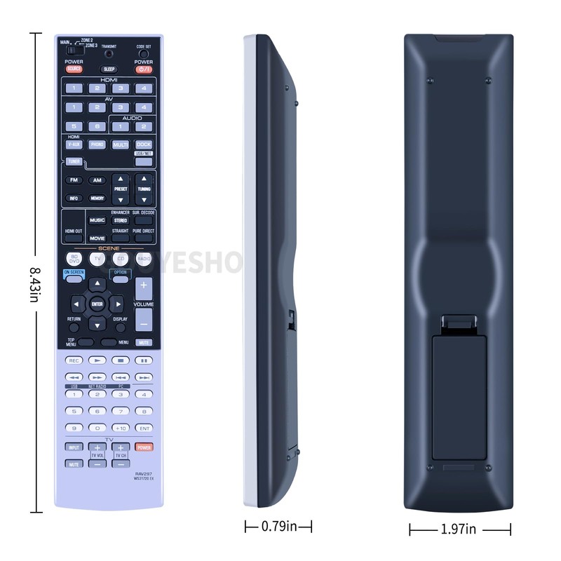 GOUYESHO New RAV297 WS31720 Remote Control for Yamaha AV Receiver