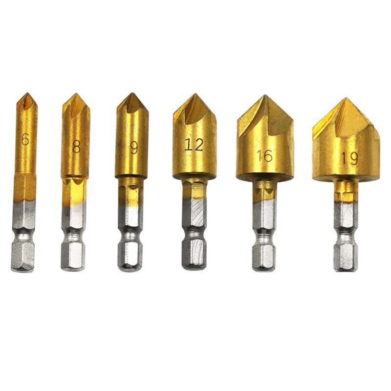 Unbranded New Countersink Tool Bit Set 1/4'' Hex Shank Counter