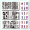 PH PandaHall 3pcs Water Ripple Nail Art Templates, Geometric Texture