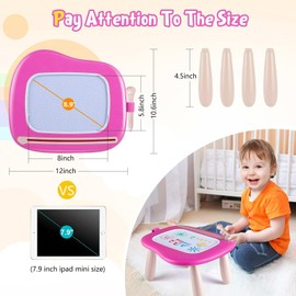 Smasiagon Magnetic Drawing Board for Toddlers: Erasable Doodle Board for Home, Travel & Preschool | Fun & Educational Toy for Baby Girls Boys(Ages 1-3) (Rose)