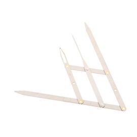 Minkissy 4pcs Stainless Steel Eyebrow Measuring Ruler Second Generation Golden Ratio Tool for Symmetrical for Precise Measurements