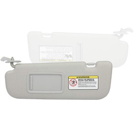 Windshield Sun Visor Left Driver Side for Hyundai Elantra 2011-2015 Gray Car Visor Extender Without Sunroof with Mirror 852103X000TX
