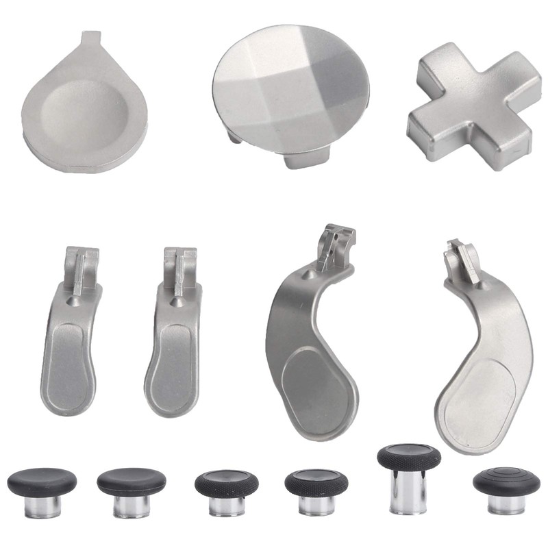 Controller Thumbsticks Set, 13-in-1 Replacement Thumbsticks, Trigger Paddles and D-Pads