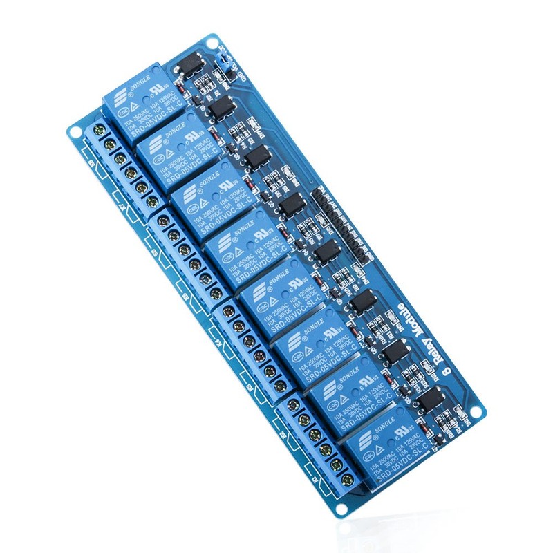 ELEGOO 8 Channel DC 5V Relay Module with Optocoupler Compatible
