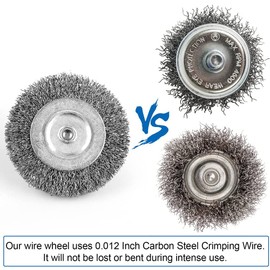 Daiilg Wire Brush for Drill, Wire Wheel Brush Cup Set, Stripping and Drill Attachment