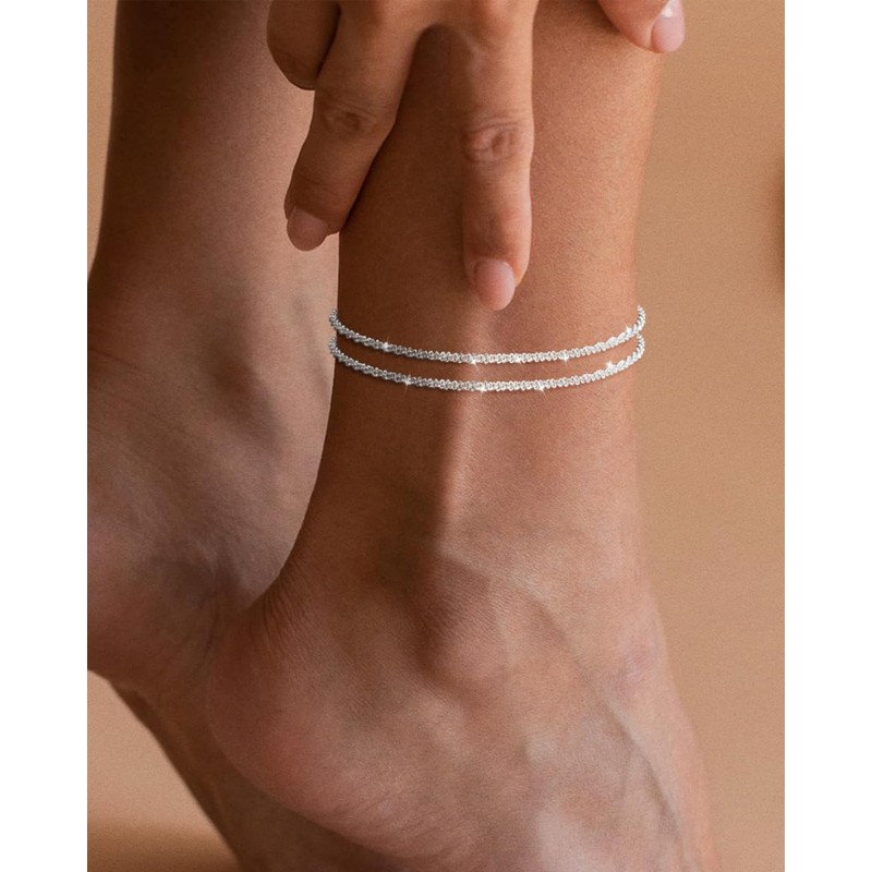 HARJJME Women's 925 Silver Anklet