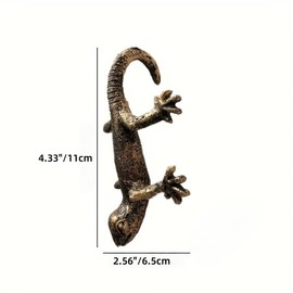 XZJMY Vintage Resin Frog Tortoise Snail Gecko Animal Climbing Statue,Resin Pot Climbing Sculpture Outdoor Statues Ornaments Décor for Home Garden Patio Lawn Yard Ornaments (2Pcs,Gecko)