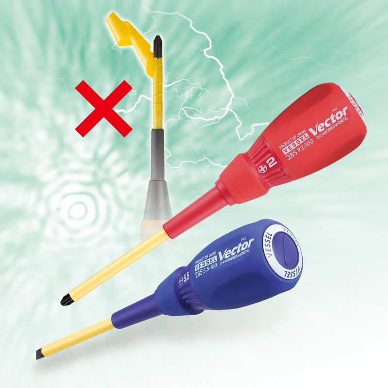 Vessel Vector Electric Screwdriver with Shaft Cover +2 x 150