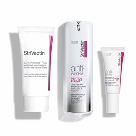 StriVectin Anti Wrinkle Trio Kit para rostro y ojos set de 3 piezas con la crema hidratante SD Plus, el srum facial Peptide Plump Line y la crema...  