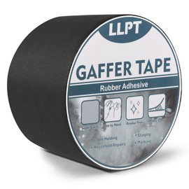 LLPT Gaffers Tape Professional Grade Black 3" x 16.5 Yards Matte Non Reflective Easy Tear Residue Free Heavy Duty Gaffing Tape for Cords Photography (PGT76BK)