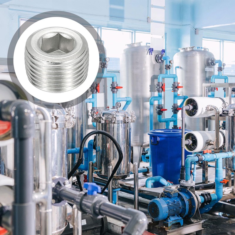 sourcing map 5Pcs Male Thread Socket Pipe Plugs, NPT 3/8"