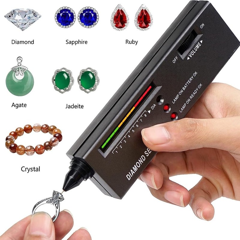 Diamond Tester, High Accuracy Diamond Tester Pen with LED Indicator