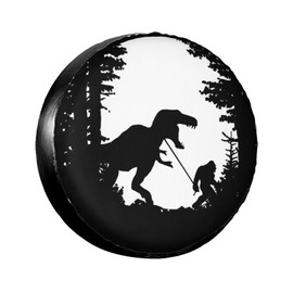 Dinosaur Bigfoot Rv Spare Tire Cover Wheel Tire Cover for Travel Trailers Protectors Weatherproof Dust-Proof for Camper Trailer Truck SUV Rv Universal 16" in