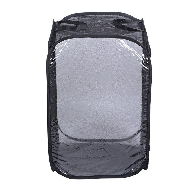 Black Collapsible Foldable Ventilated Insect Light Transmission Mesh Cage House