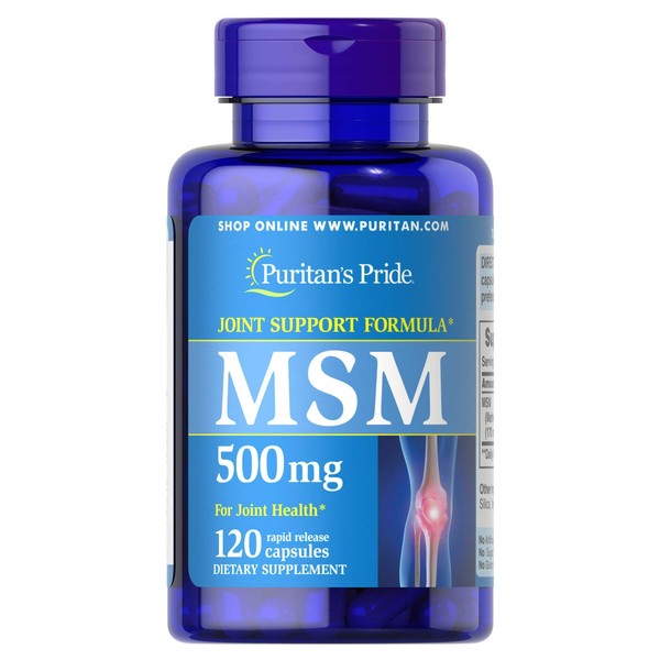 Puritan's Pride MSM 500 mg-120 Capsules
