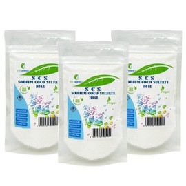 SCS Sodium Coco Sulphate 100/200/300 g (Sodium Cocosulphate) - Can be used in shampoo bars, liquid shampoo, body wash, shower gel and shower bars, synde bars