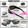 Bikershades Rhinestone Womens Motorcycle Biker Sunglasses Foam Padded Wrap Blocks