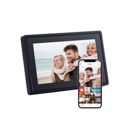 Tiqvi - Digital Picture Frame 7 Inch IPS Display, WiFi & Frameo App, 16 GB Memory, Touch Screen, Energy Class B