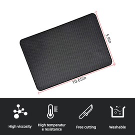Car Dashboard Anti-Slip Rubber Pad,10.6"x 5.9"Anti Slip Sticky Pad for Car Dashboard,Non-Slip Sticky Gripping Mat for Phones Sunglasses Radar Detector Electronic Devices and Car Accessories
