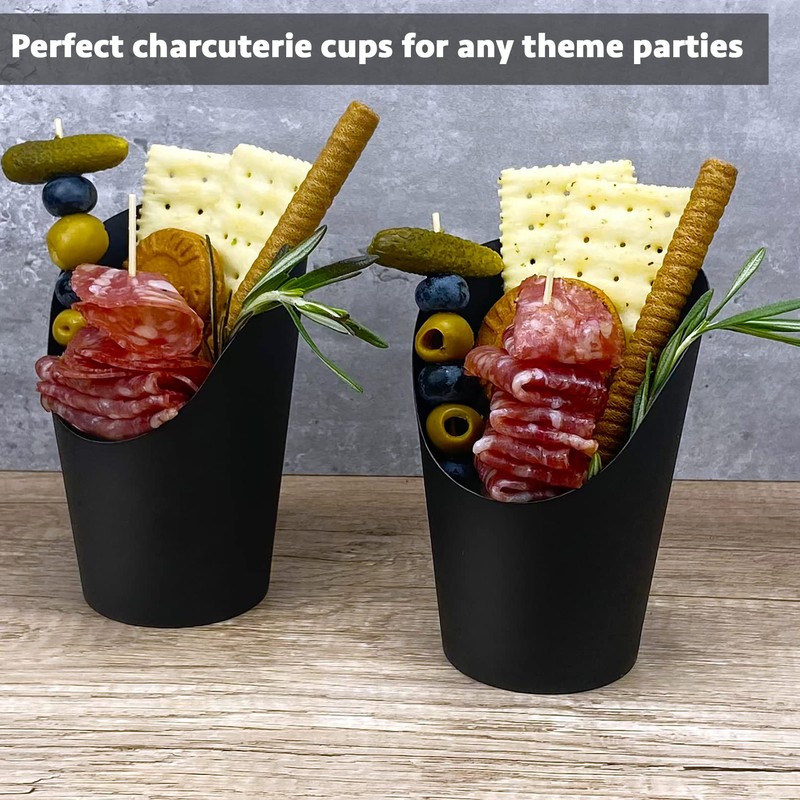 CAMKYDE [100 cups + 200 picks] 100 Pcs Charcuterie Cups