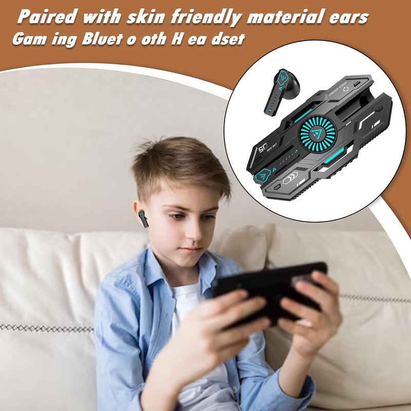 Wireless Headphones,Noise-Cancelling RGB Light Comfortable Earbuds | Sweatproof Consumer Electronics