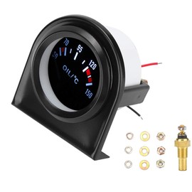 Temperature Display, 2 Inch 52 mm LED Light Car Pointer Oil Temperature Display 50-150°C Car Oil Temperature Display