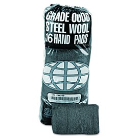 GMT 117005 Industrial-Quality Steel Wool Hand Pad Medium Coarse Grade 2 16-Pack (Case of 12)