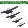 VEITHI Boat Cleats 8 inch (6 Pack),Electrophoretic Coated Black Boat