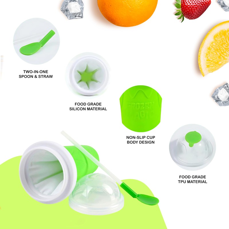 Slushy Cup & Slushy Maker, Portable Smoothie Slushie Squeeze Cup